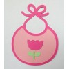 Baby Girl Bottle Bib Rattle Binkie Bib Die Cut Paper