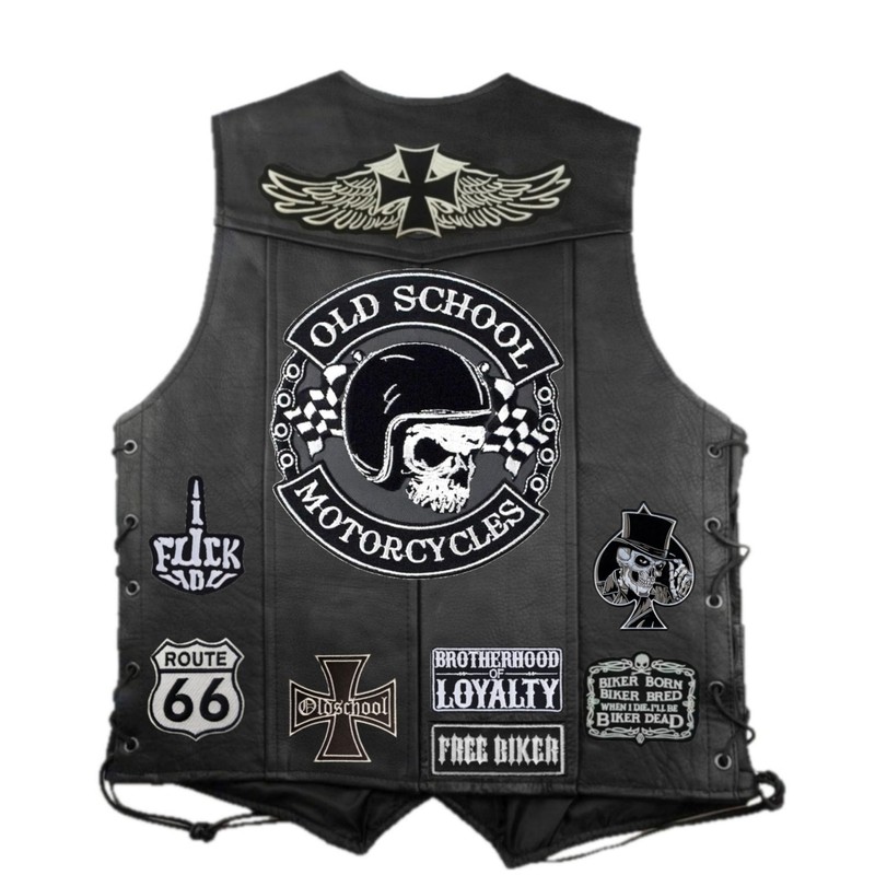 BIG PATCH Skull Old School Embroidered Iron on Patch Sew