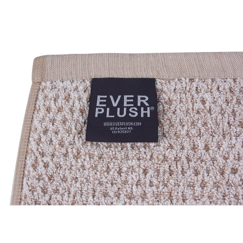 Everplush Diamond Jacquard Bath Sheet 2 Pack in Brown