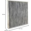 JT182 Cabin air filter for Honda Civic,CR-V,CR-Z,Fit,HR-V,Insight,Replace CF11182,CP182,80292-TF0-G01 (Activated Carbon,2