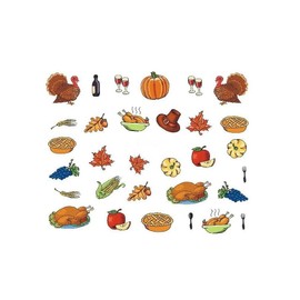 Generic Autumn Leaf Maple Crown Thanksgiving Turkey Pumpkin Pie Fruit 3D Nail Sticker E456 Nail Wraps Stickers Manicure Supplies for Women Nails Full Long Lasting Easy Apply and Remove