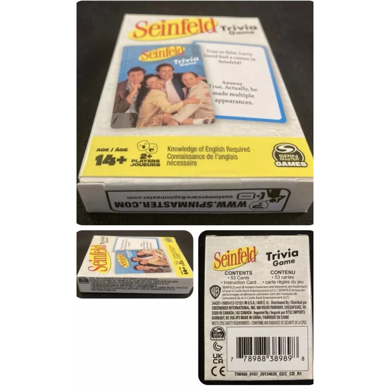 Spin Master Games Seinfeld - Trivia Game - Contains: 53