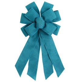 chmacura Lake Blue Wreath Bow Birthday Anniversary Bows Wedding Farmhouse Bow Tree Ornament for Home Front Door Decorations