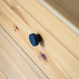 Elegant Wooden Knobs for Dresser Drawers (Pack of 6) - Premium Quality, Natural Finish, Easy to Install, Perfect for Cabinets, Drawers, Furniture Makeover - for DIY Projects 40mm 1-9/16"(Slate Grey)