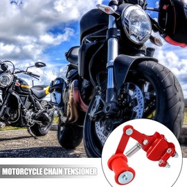 A ABSOPRO Universal Motorcycle Chain Tensioner Adjuster Accessories Red