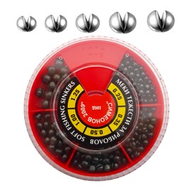 PRO FILSTAR Fishing Weights Set 100 g - Shotlead Fishing with Storage Box - Lead Balls - Lead Weights Set - Lead Weight - Carp Lead - Fisherman Lead - Fishing Lead 0.25/0.35/0.5/1.0/1.25g