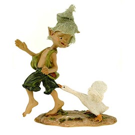 Joh. Vogler GmbH Lass Mich los Gans hält Pixie an der Hose fest 14 cm Figure Leprechaun Fairy Fabulous Creature