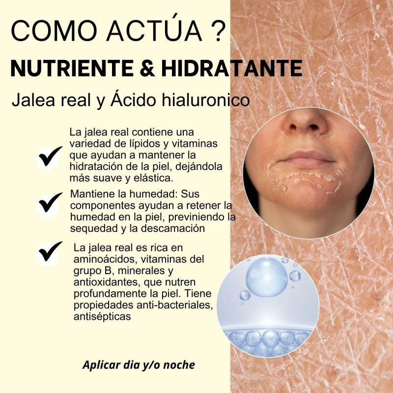 Serum Jale Real + Acido Hialuronico Todo Tipo De Piel