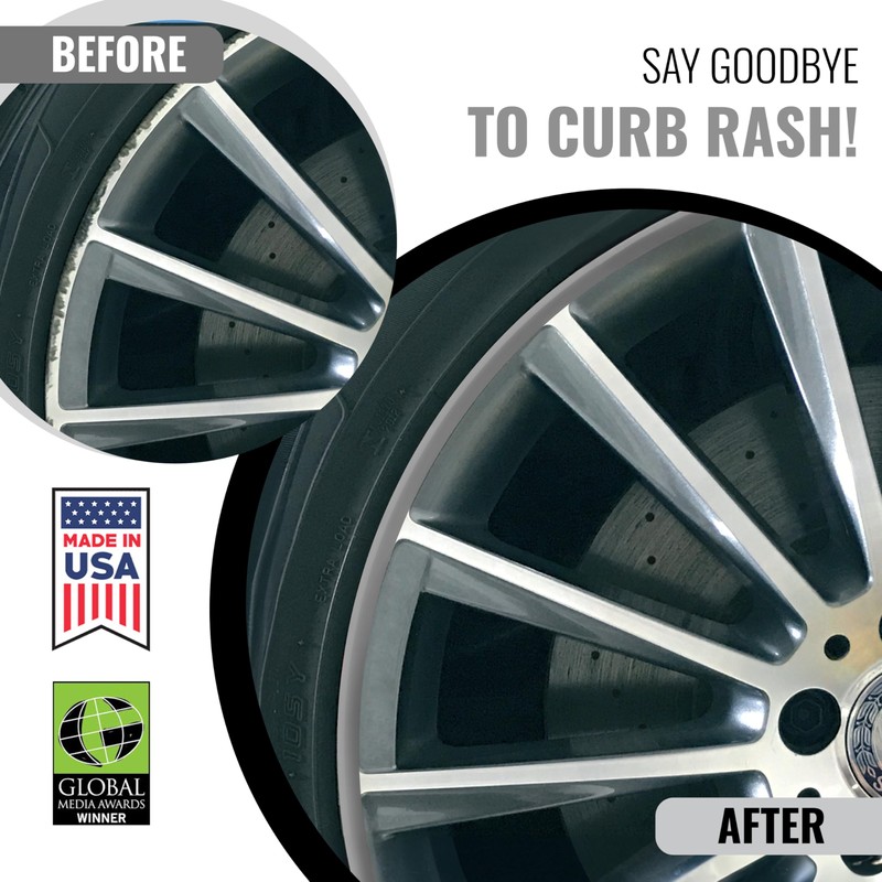 All-Fit Rim Trim Wheel Protection Strips for Curb Rash Prevention