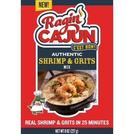 Ragin' Cajun Shrimp & Grits Cajun Seasoning Mix, 8 Ounces (Pack Of 6)