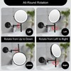 LANSI 8" Wall Mounted Makeup Mirror with Handle, 3 Color