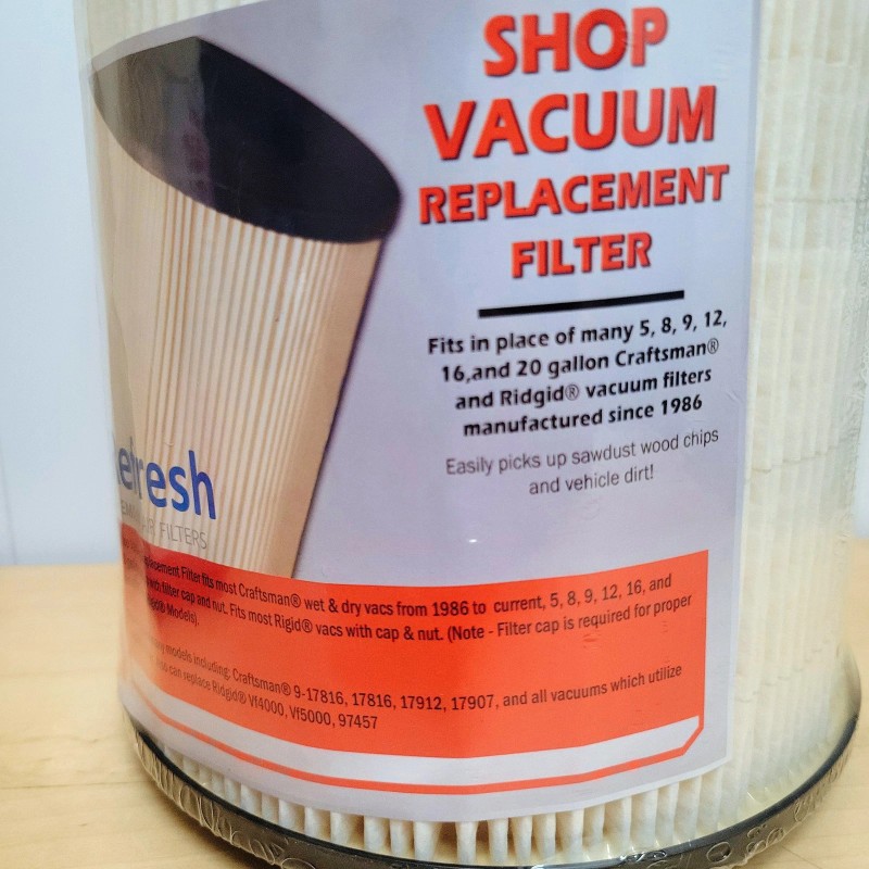 ReFresh Shop Vac 9-17816 Wet Dry Air Filter Rigid &