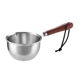 Oil Heating Pot Triple Layer Stainless Steel Uniform Heating Mini Oil Boil Pot for Butter Melting Warming Milk