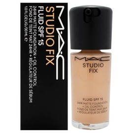 Studio Fix Fluid SPF 15 24Hr Matte Foundation Plus Oil Control - NC27 by MAC for Women - 1 oz Foundation                                              