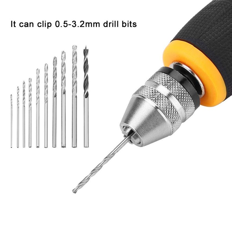 Salmue Micro Mini Hand Drill Tool, Portable Tool Set Small