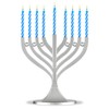 Zion Judaica Mini Classic Menorah with Mini Birthday Size Hanukkah