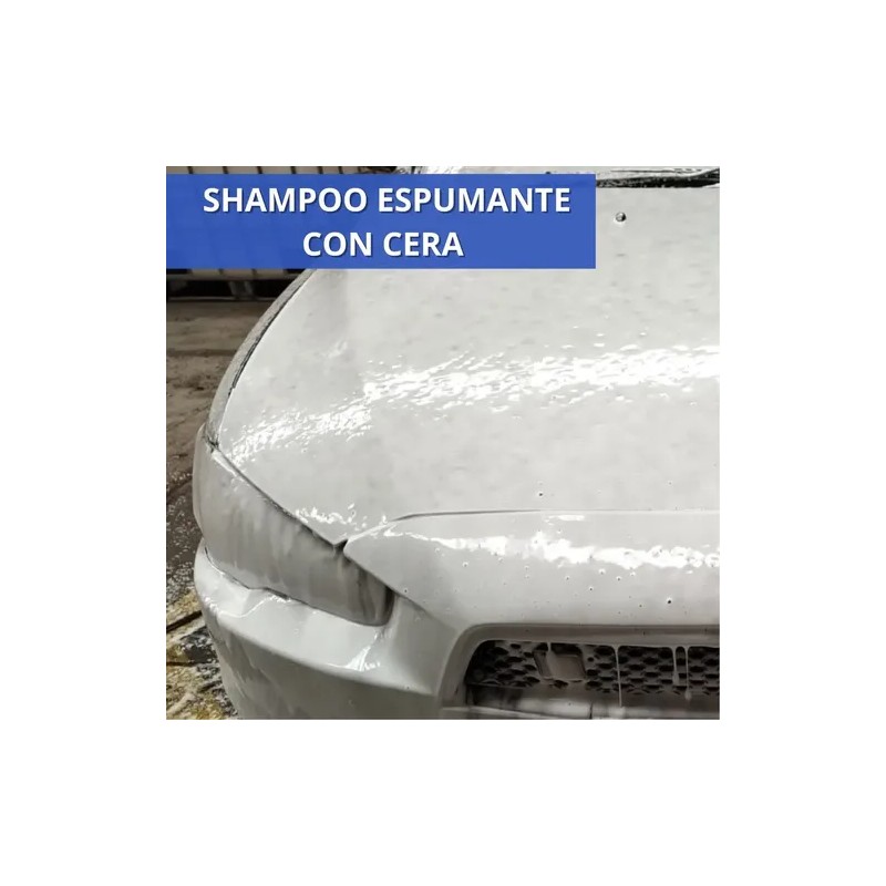 Shampoo Espumante Con Cera Para Autos Y Motos, 1lt