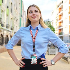 ID Badge Holder with Lanyard for 4th of July Patriotic Decorations, Retractable Badge Holders Reels with Lanyards Adjustable, for Women Kids Teacher Nurses Doctor Student