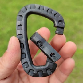 D-type carabiner Ultra-light high-strength plastic carabiner Camping mountaineering hook D-type camping carabiner 11ea