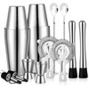 Mwellewm Cocktail Shaker Set, Boston Shakers Bartending Professional Bartender Kit
