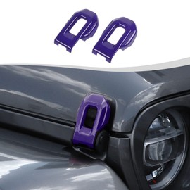 SQQP Hood Latch Lock Catch Brackets Cover Trim Fit for 2018-2025 Jeep Wrangler JL JLU & Gladiator JT(Purple)