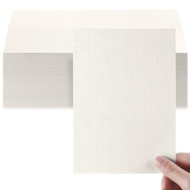 Geosar 100 Sheet Linen Cardstock Invitation Cardstock Heavyweight Printer Paper 92lb 250gsm Index Cards for Printer Cover Postcards Blank Flash Note Greeting (Beige)