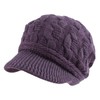 Twist Women Visor Hat Warm Fleece Lined Beret Hats Winter