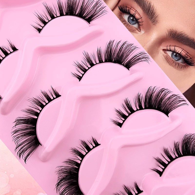 3D False Eyelashes, Cat Eye, Natural Artificial Eyelash Extensions Set,
