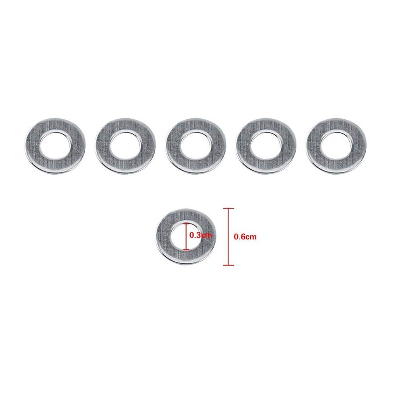 Flat washers, 100 pieces, M3 stainless steel flat washers, washer