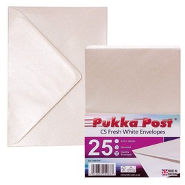 Pukka Pad, Pukka Gummed Envelopes 100gsm 229mm x 162mm C5 - Fresh White