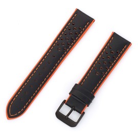 Hadley-Roma MS-755 Orange 22mm Men's Genuine Calfskin Leather Watch Band
