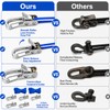 6-Pack Paracord Adjusters,Rope Tightening Tool & Tensioner,Rope with Roller Tensioner