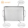 Outset 76632 Stainless Steel Grill Topper Grid, 11"x17" BBQ Tray