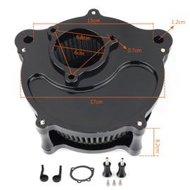 Air cleaners filters Motorcycle Air Cleaner Skull Style Air Filter Kit Fit For Harley FLHR Road King FLHX Street Glide FLTRX Road Glide Softail 18-24 Touring M8 2017-2023