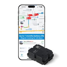 Benbengo Magnetic GPS Tracker for Vehicles, Hidden Tracker Device for Car, Trailer, Up to 7 Months Battery Life, Real-Time Track, Waterproof, 5-Day Free Trial, Subscription Required