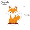 Fox Planner Stickers, 0.5in Scrapbooking Kids DIY Calendar Crafting 208-Pack