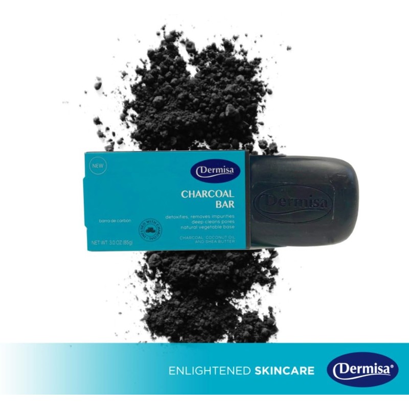 DERMISA BARRA DE JABON DE CARBON CON ACEITE DE COCO