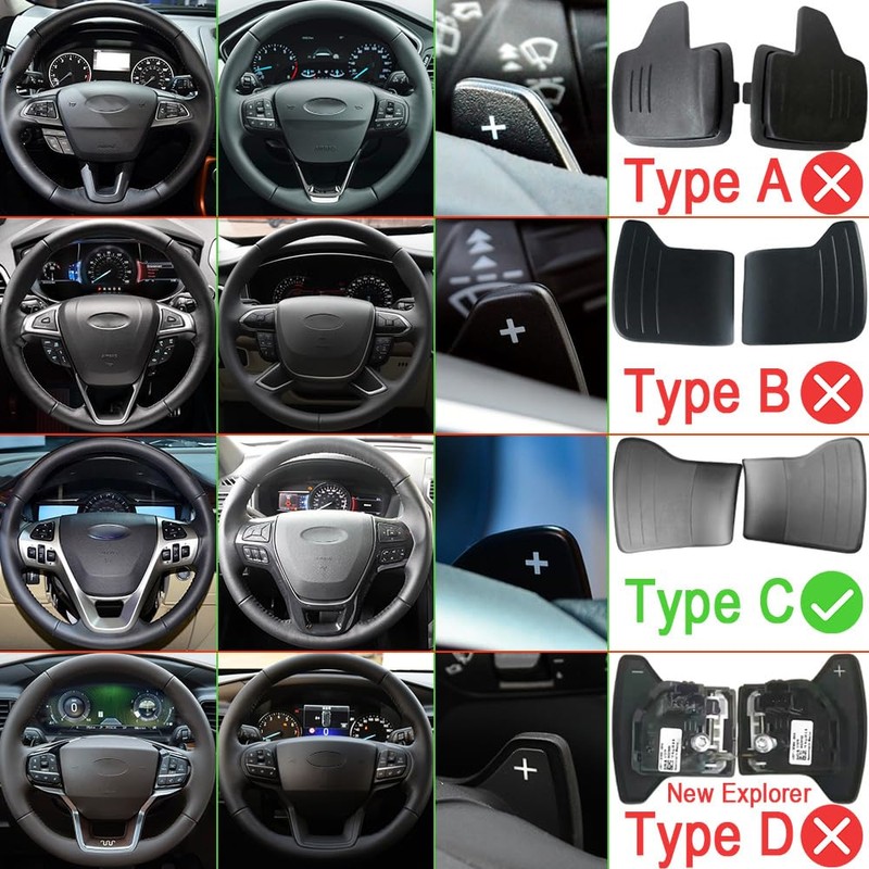 Sumaikeji Ford Explorer Steering Wheel Shift Extension Lever (Base/Limited/Platinum/Sport/XLT) -