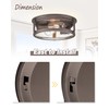 FOITTON 2Pack Industrial Flush Mount Light Fixture, 2-Light Farmhouse Ceiling