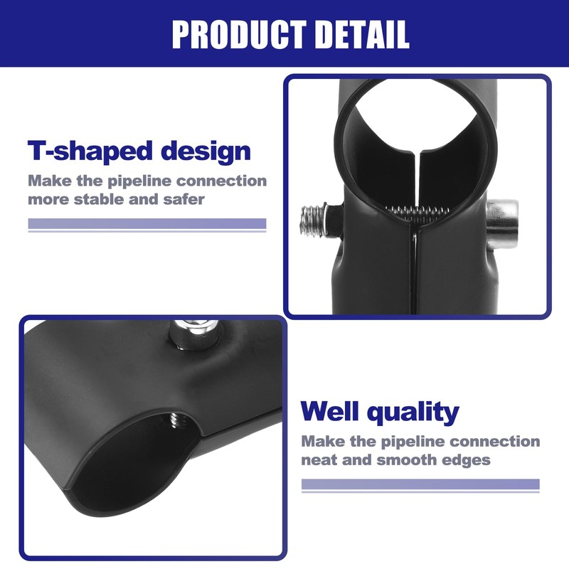 QUARKZMAN Pipe Connector, Joint Pipe Clamps, 180 Degrees, 2-Way, Set