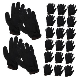 Hohopeti 100pcs Reusable Butyronitrile Gloves Acid Alkali Resistant Heavy Duty Kitchen Cleaning Gloves for Cooking and Dishwashing Food-grade Rubber Elegant Black Design