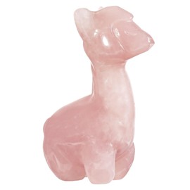 KYEYGWO Carved Rose Quartz Stone Alpaca Figure, Small Crystal Alpacas Statue, Palm Pocket Stones Healing Stone Animal Sculpture Lucky Charm Lama Collectible Figure Talisman Ornament Home Decoration,