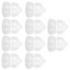 10Pcs Silicone Eartips Double Layer Washable Design Antistatic Detachable Earbud