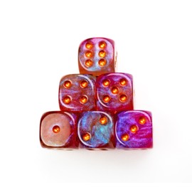 Cube Time 0201 - W6 16 mm Cosmoo Fairy Magic m/Gold (6 Eye Cubes in Polybag)