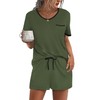 Ekouaer Pajama Set for Women 2 Piece Lounge Set Short