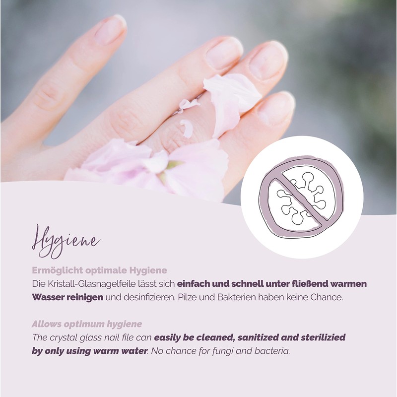 Livella Glass Nail File with Designer case in Rosegold/Especially Gentle