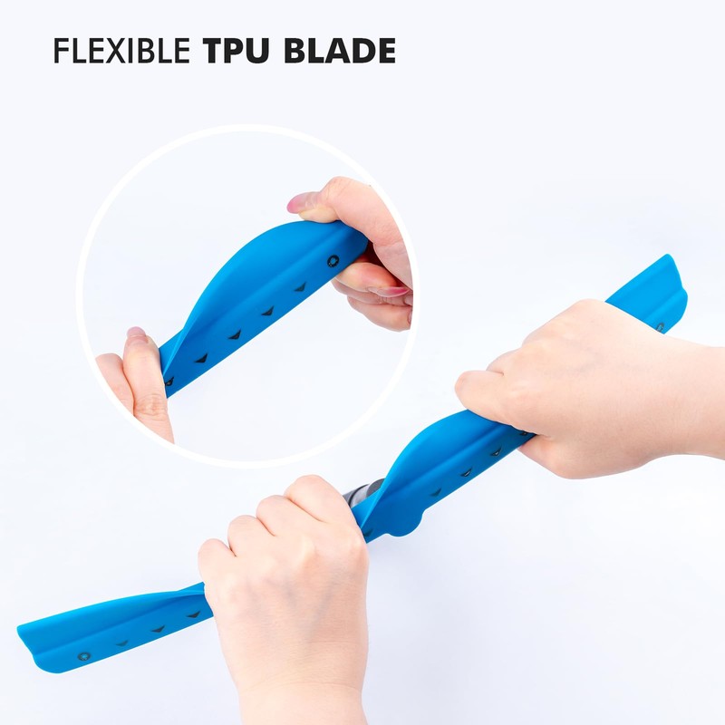 FOSHIO Window Squeegee with 18-Inch Large TPU Blade, All-Purpose Shower