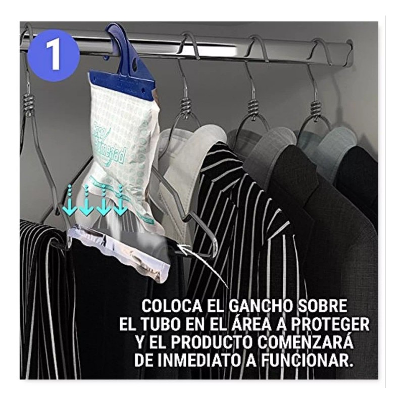 Dryhook 6 Gancho Eliminador Humedad Deshumidificador Closet Alacena