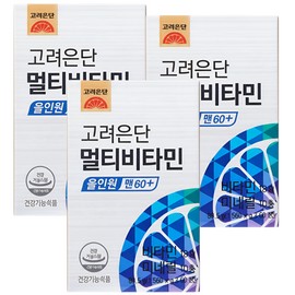 Goryeo Eundan Korea Eundan Multivitamin All-in-One Men 60 Plus Senior Men’s Comprehensive Nutrition Vitamin Mineral Daily Care 3 cans / 고려은단 멀티비타민 올인원 맨60플러스 시니어남성 종합영양 비타민미네랄 데일리케어 3통