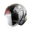 1Storm Motorcycle Open Face Fiber Glass Dual Visor Helmet Scooter
